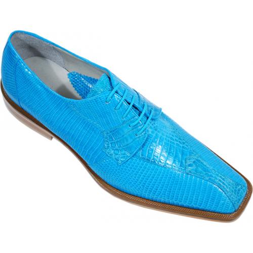 Belvedere "Rossi" Turquoise Genuine Crocodile / Lizard Shoes
